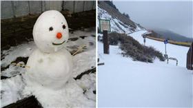 合歡山降雪　（圖／翻攝自合歡山賞雪機動團）