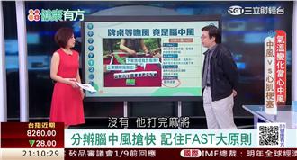 健康煞「風」景　如何辨別腦中風？