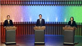 朱立倫、蔡英文、宋楚瑜（圖／路透社／達志影像）