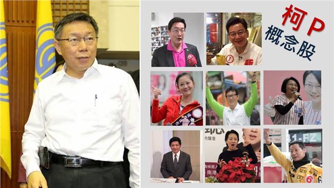 柯P概念股未過半　8席僅上3席