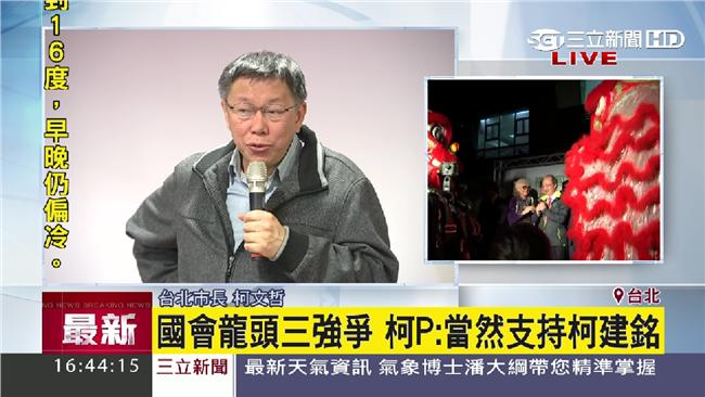 誰當立院龍頭？柯文哲：當然柯建銘啊