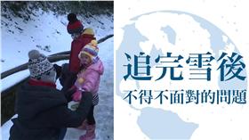 賞雪 (合成圖/資料照、曾柏瑜臉書)
