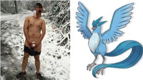 民眾賞雪脫光光 （合成圖／翻攝自爆料公社、維基百科）