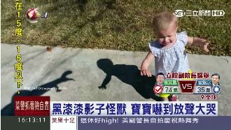 調皮爸比出影子怪獸　女兒嚇哭逃跑
