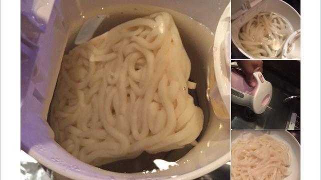 沒極限的日本人　用熱水瓶煮烏龍麵