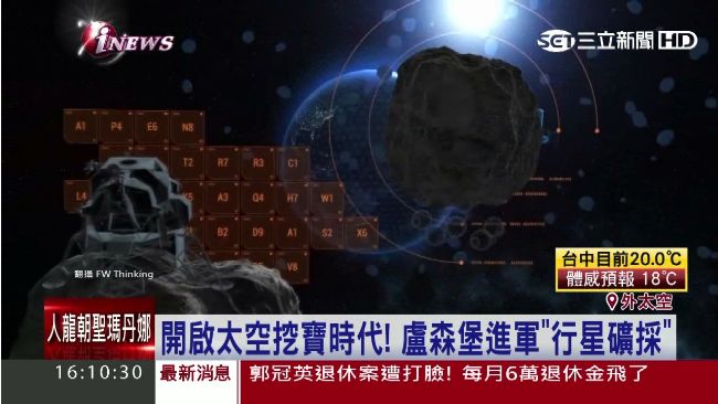 腦筋動到外太空！盧森堡計畫行星礦採