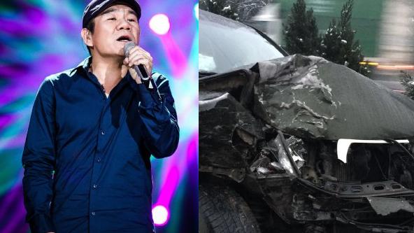 趙傳驚傳發生嚴重車禍　車頭幾乎全毀