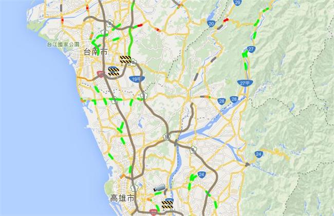 強震影響　部分省道內側車道封閉