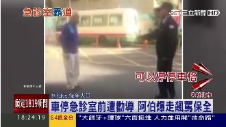 阿伯車停急診室前　不聽勸導還罵保全