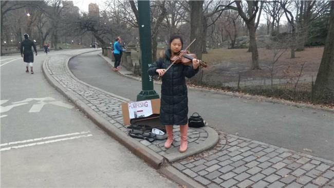在紐約拉琴募款　17歲少女心繫家鄉
