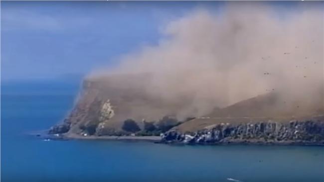 影／紐西蘭5.8強震　海岸峭壁崩落