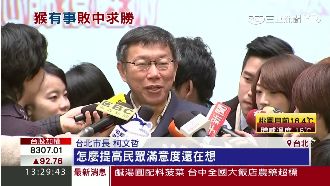 不滿意福祿猴？柯P：想辦法敗中求勝