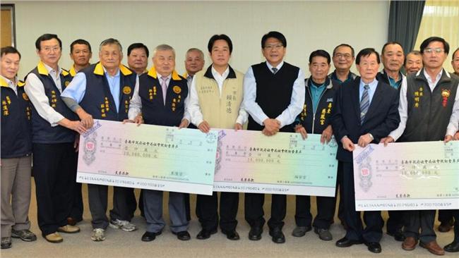 同心災後重建　賴清德市府再捐六千萬