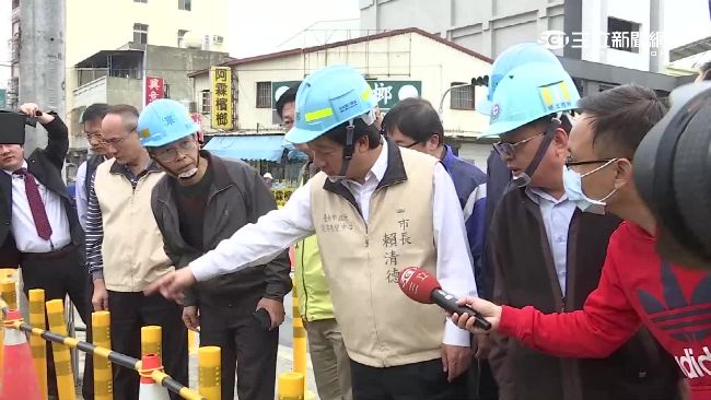 供水架明管礙交通　賴清德：明晚就拆