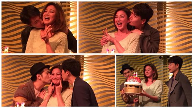 洪小鈴慶生　王傳一咬耳劉書宏吻後頸