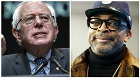桑德斯（Bernie Sanders）、史派克李（Spike Lee）（圖／美聯社／達志影像）