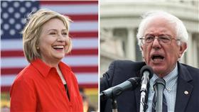 美國總統民主黨黨內初選,希拉蕊與桑德斯（合成圖／翻攝自Hillary Clinton、U.S. Senator Bernie Sanders臉書）