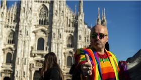 義大利同志遊行（圖／美聯社／達志影像）