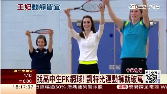 拜溫網名將之母為師　凱特王妃秀球技