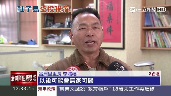 社子島公投首日　里長帶頭「罷票」