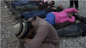 希臘難民／移民（圖／美聯社／達志影像）