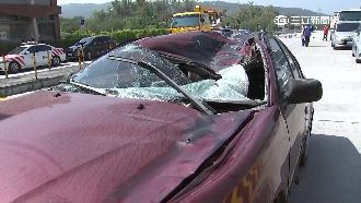 砂石車國3輪胎噴飛　釀一死一傷