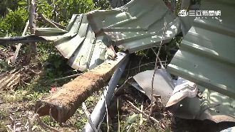 司機中風手腳麻握不住　貨櫃車撞果園