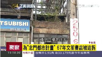 北門計畫強徵地　67年老書店無奈拆