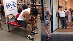 逛街、男生、睡覺、等待（圖／miserable_men　Instagram）