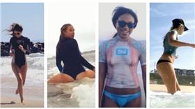 衝浪,人體彩繪／擷自YouTube