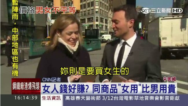 購物男女糾察隊　同商品「女用」較貴
