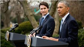加拿大總理杜魯道（Justin Trudeau）、美國總統歐巴馬（圖／美聯社／達志影像）16:9