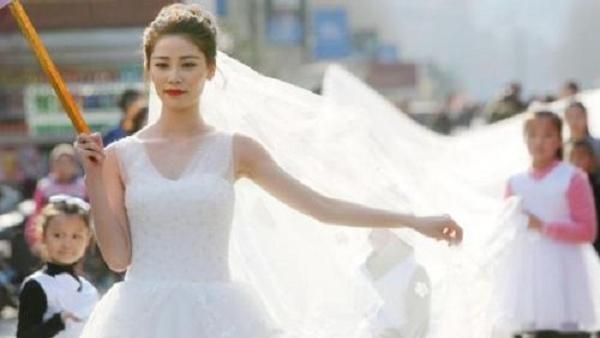 婚紗長101米　遭酸「婚禮變葬禮」