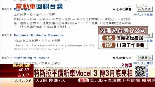 特斯拉回來了！　分公司落腳在信義區