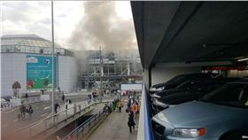 比利時機場爆炸　圖／翻攝自推特