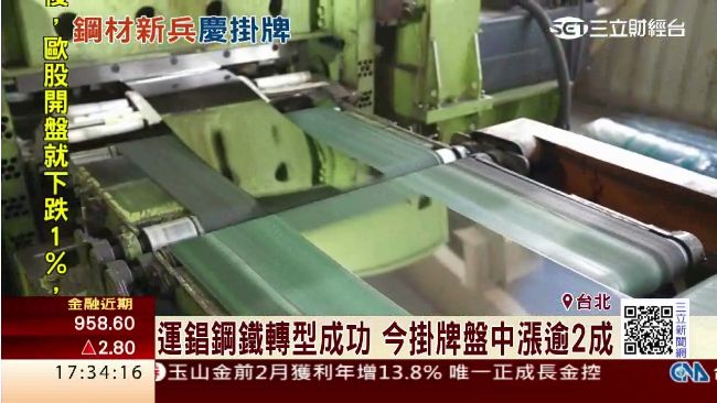 鋼鐵股生力軍！運錩掛牌首日漲15％