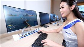 ▲貼合眼球如臨其境！三星再推曲面顯示器。（圖／台灣三星）