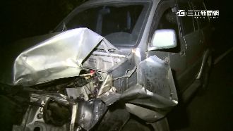 路上忽見一群牛　百萬賓士被撞到車凹