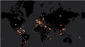 巴拿馬文件,地圖（圖／翻攝自CartoDB）
https://briankilmartin.cartodb.com/me?utm_source=Footer_Link&utm_medium=referral&utm_campaign=Embed_v1&utm_content=briankilmartin