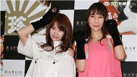 AKB48永馬尾利亞、近野莫莉來台記者會。（圖/攝影邱榮吉）