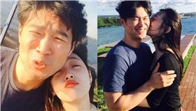 雪莉上傳和男友的床上親吻照。（圖／翻攝自雪莉IG）