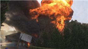 苗栗塗料工廠大火／中央社