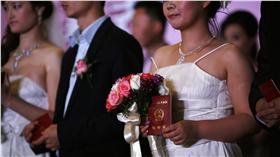 結婚、中國、婚禮、新郎、新娘（圖／路透社／達志影像）