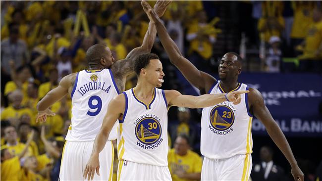 勇士,Stephen Curry,Draymond Green,Andre Iguodala(圖／美聯社／達志影像)