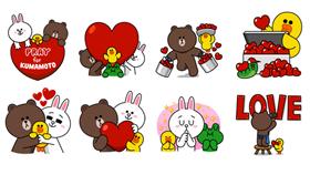 LINE「支援熊本」　全球慈善貼圖上架