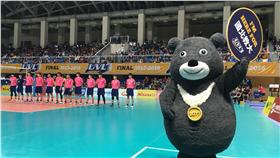 ▲熊讚造訪UVL大專排球聯賽（圖／北市觀傳局提供）
