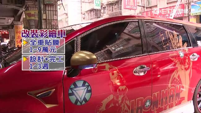 全車彩繪夯！鋼鐵人、海賊王車迷最愛