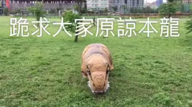 恐龍哥現身！土下座影片「我知錯了」