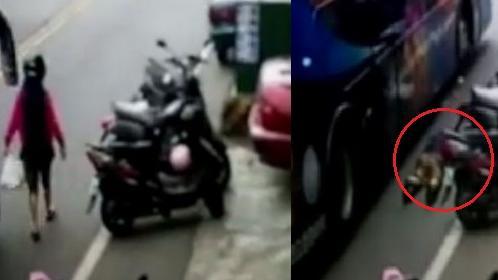 影／沒看前後來車　婦人險遭遊覽車輾