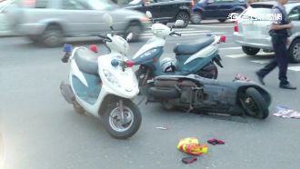 撞騎士肇逃　無照駕駛被抓辯沒撞人